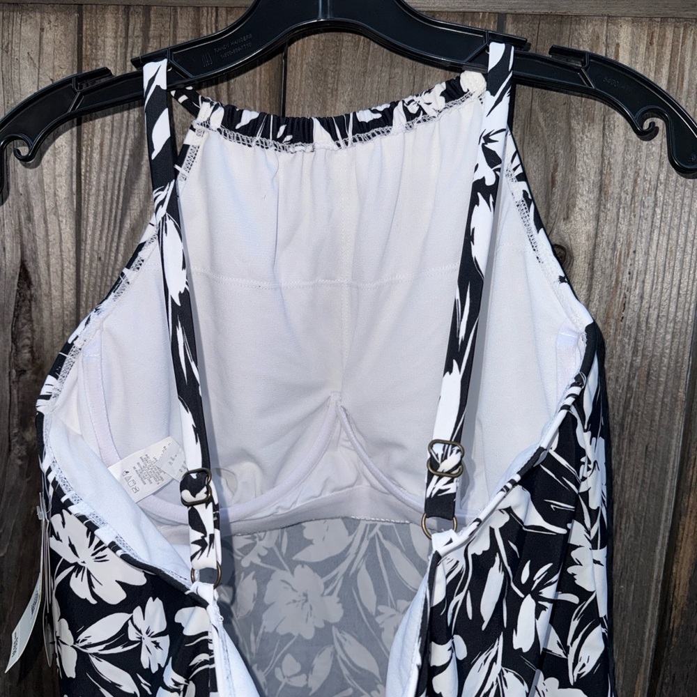 Island Escape Printed Cali Underwire Tankini Swim Top Size 14 - Picture 5 of 10